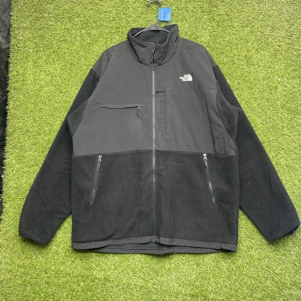 The North Face Jacket Mens XL Black Denali Fleece Full Zip Windbreaker Outdoor